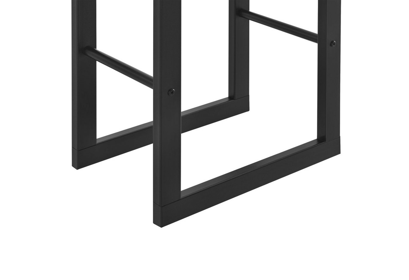 en.casa Kaminholzregal, BxTxH:60x25x100 cm, »Kasan« Brennholzhalter 60x100x25cm Stahl Schwarz – Bild 5 von 5