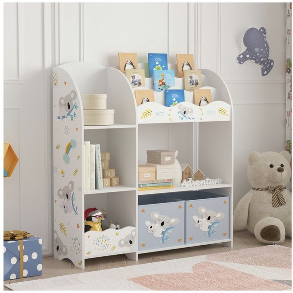 en.casa Kinderregal, »Lysekil« 100 x 93 x 30 cm mit Koala Motiv