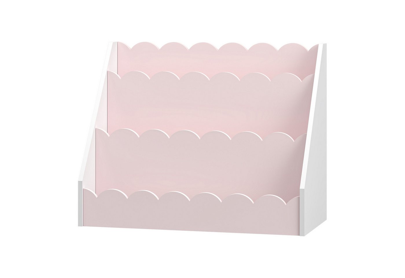 en.casa Kinderregal, »Vestnes« 48x61x30 cm in Wellendesign Cotton Candy/Weiß – Bild 4 von 5
