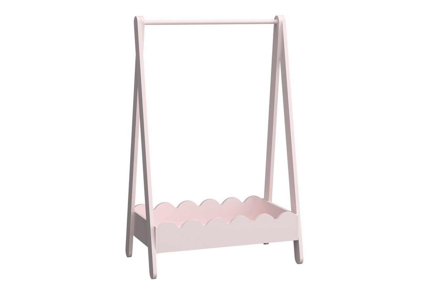 en.casa Kleiderständer, für Kinder »Vestnes« mit Kleiderstange 99x66x38 cm Cotton Candy – Bild 4 von 5