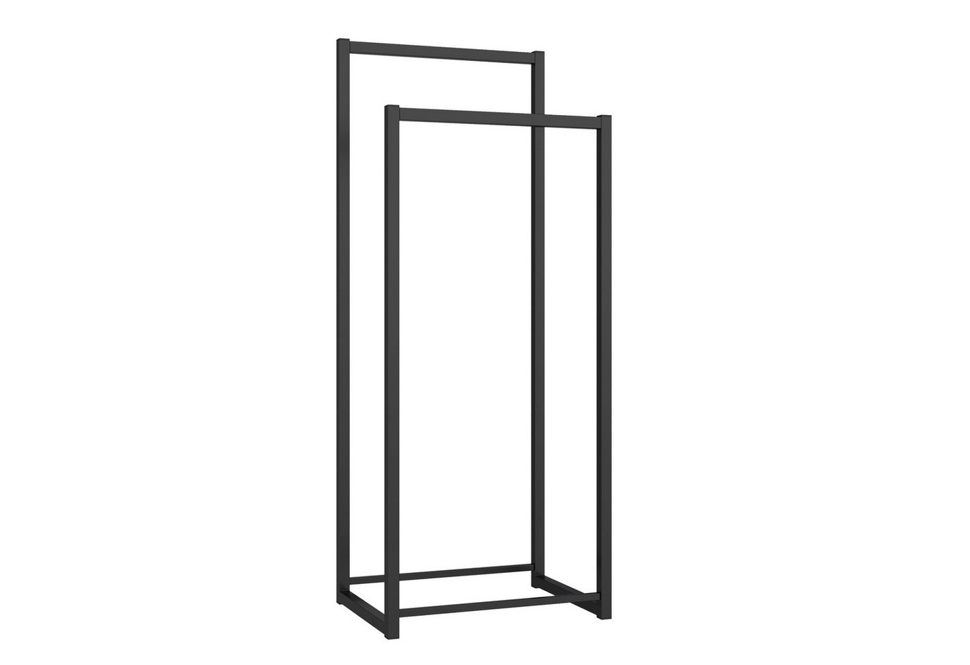 en.casa Kleiderständer, »Holtalen« mit 2 Stangen Metall 100 x 40 x 30 cm Schwarz – Bild 2 von 5