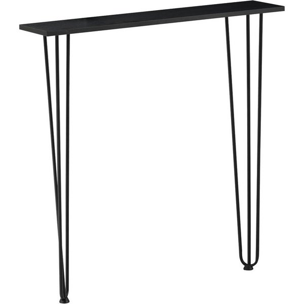 en.casa Konsolentisch, »Kokemäki« Flurregal mit Hairpinlegs 82x80x18 cm Schwarz