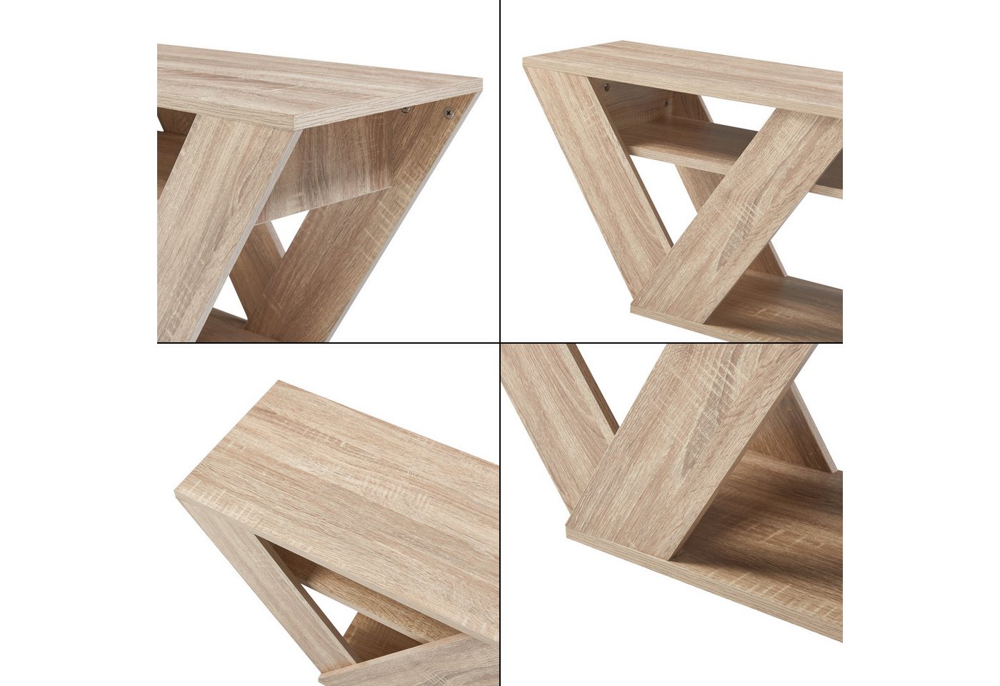 en.casa Lowboard, »Nome« Fernsehtisch 110x30x40cm Eicheoptik – Bild 5 von 5