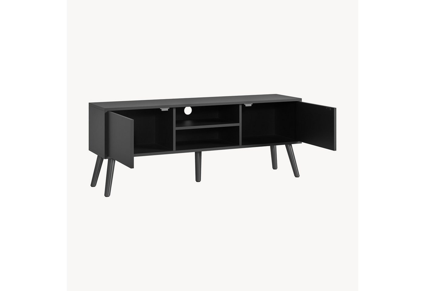 en.casa Lowboard, »Eskilstuna« Fernsehtisch 120x29,5x46,5cm Dunkelgrau – Bild 5 von 5