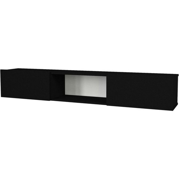 en.casa Lowboard, »Paltamo« Fernsehschrank 180x31x29,5cm Schwarz