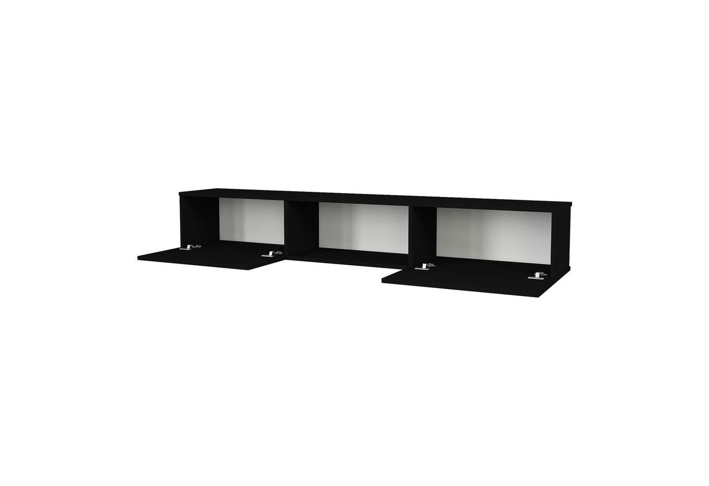 en.casa Lowboard, »Paltamo« Fernsehschrank 180x31x29,5cm Schwarz – Bild 5 von 5