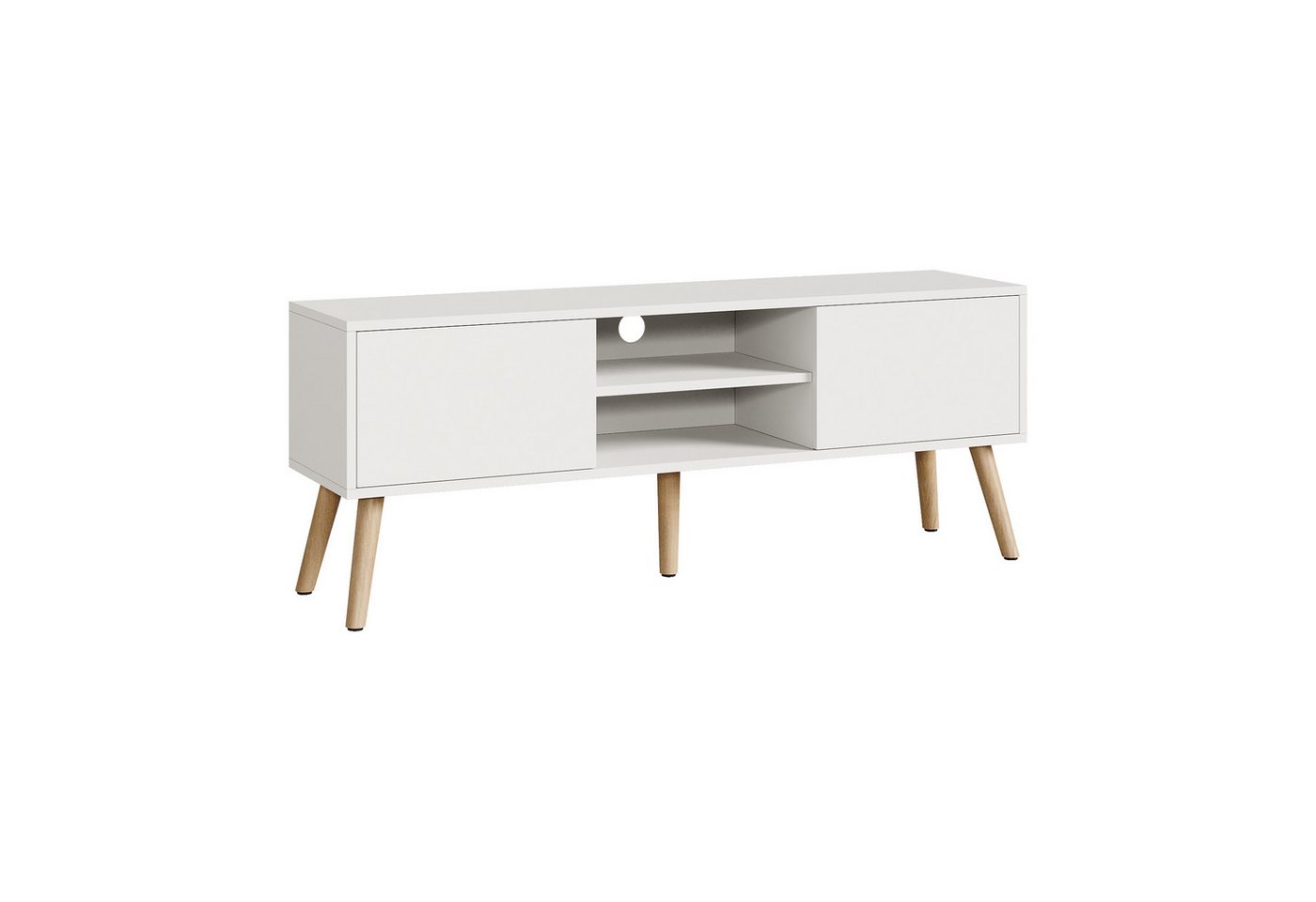 en.casa Lowboard, »Eskilstuna« Fernsehtisch 120x29,5x46,5cm Weiß – Bild 3 von 5
