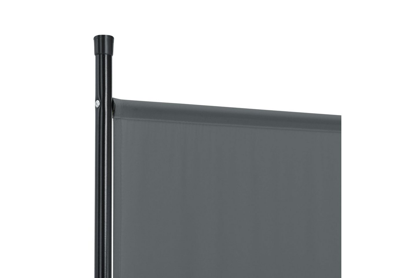 en.casa Paravent, »Huesca« Spanische Wand 3-teilig Sichtschutz 150x171cm Dunkelgrau – Bild 4 von 5