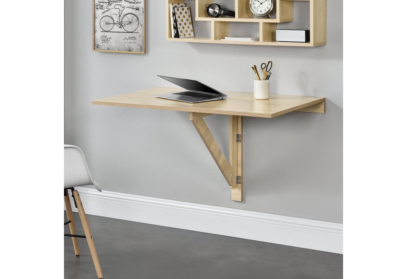 en.casa Schreibtisch, »Singapur« Breite 100cm, Klappbarer Wandtisch – Bild 2 von 5