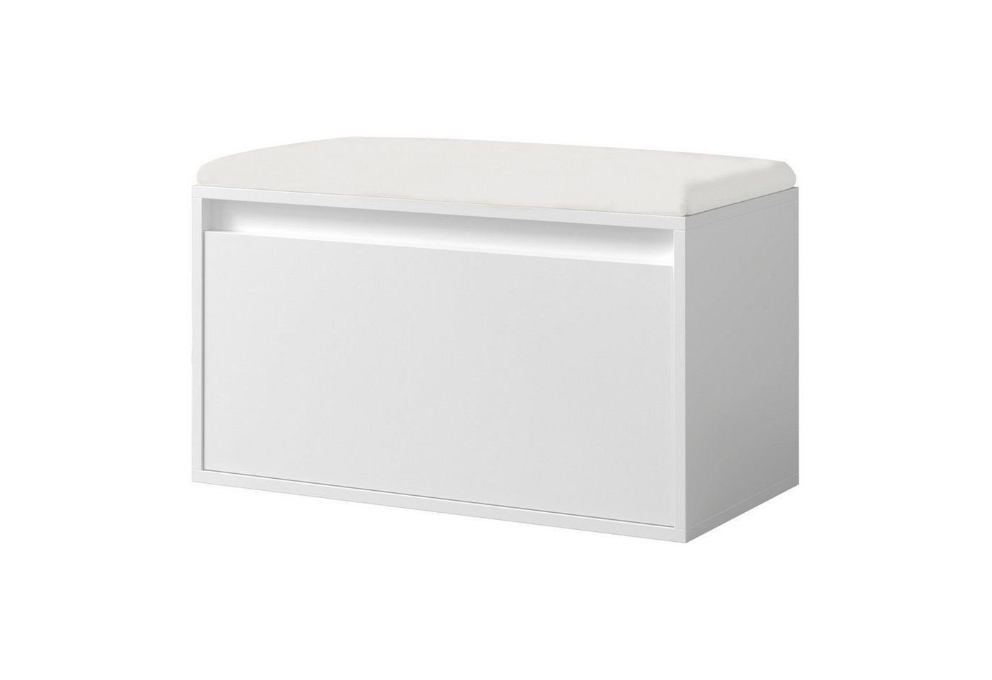 en.casa Schuhbank, Schuhbank »Degerfors« mit Schublade 80 x 39 x 45 cm Weiß – Bild 5 von 5