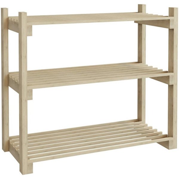 en.casa Schuhregal, »Them« Standregal für Schuhe mit 3 Ablagen 60x68x30 cm