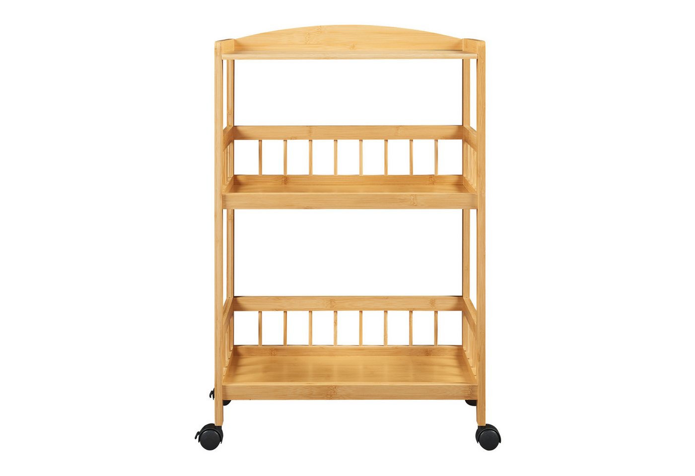 en.casa Servierwagen, »Huddinge« mit 3 Ebenen 80 x 53 x 30 cm Bambus – Bild 5 von 5