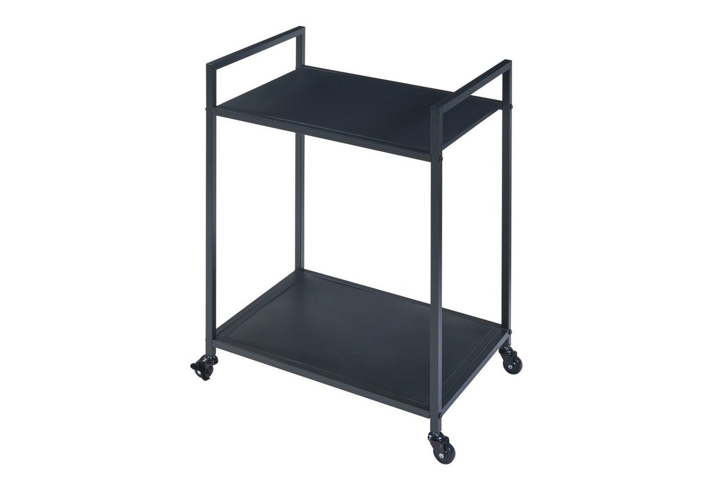 en.casa Servierwagen, »Lesja« mit 2 Ablagen Metall 68,5 x 50 x 36 cm Schwarz – Bild 4 von 5