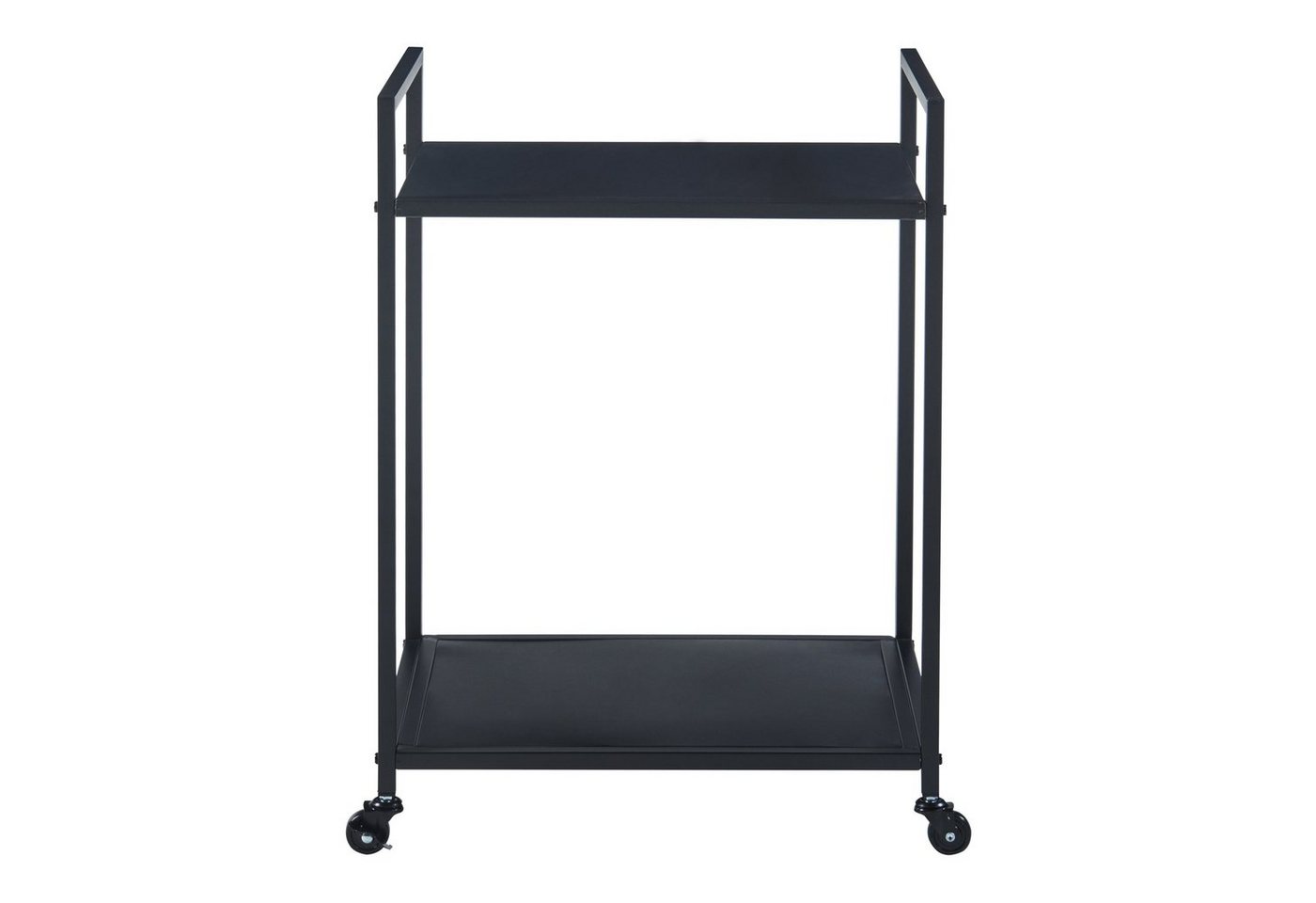 en.casa Servierwagen, »Lesja« mit 2 Ablagen Metall 68,5 x 50 x 36 cm Schwarz – Bild 5 von 5