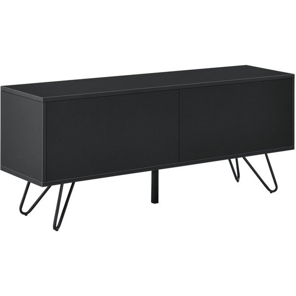 en.casa Sideboard, Bollebygd Wohnzimmerschrank 46,5 x 110 x 30 cm Schwarz