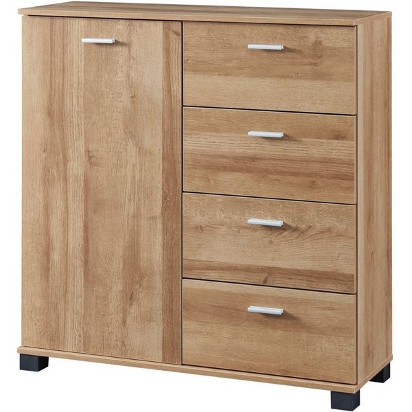 en.casa Sideboard, »Döbritz« 84x80x28cm Eiche