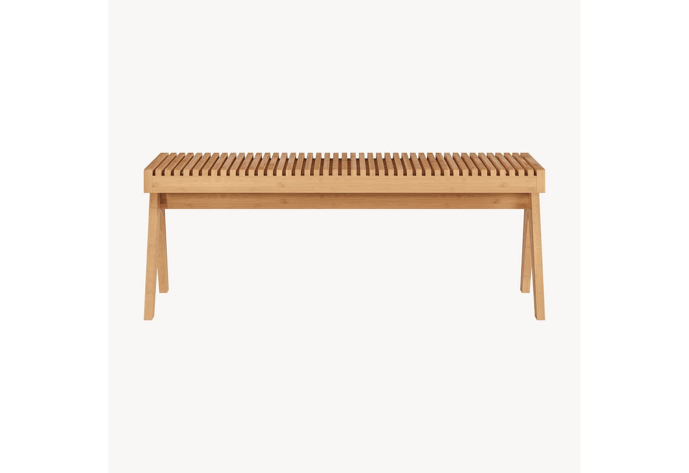 en.casa Sitzbank, »Lasdarvoo« 120 x 35 x 45 cm Bambus Natur – Bild 5 von 5