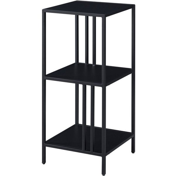 en.casa Standregal, »Kumlinge« mit drei Ablagen Stahl 80x35x35cm Schwarz