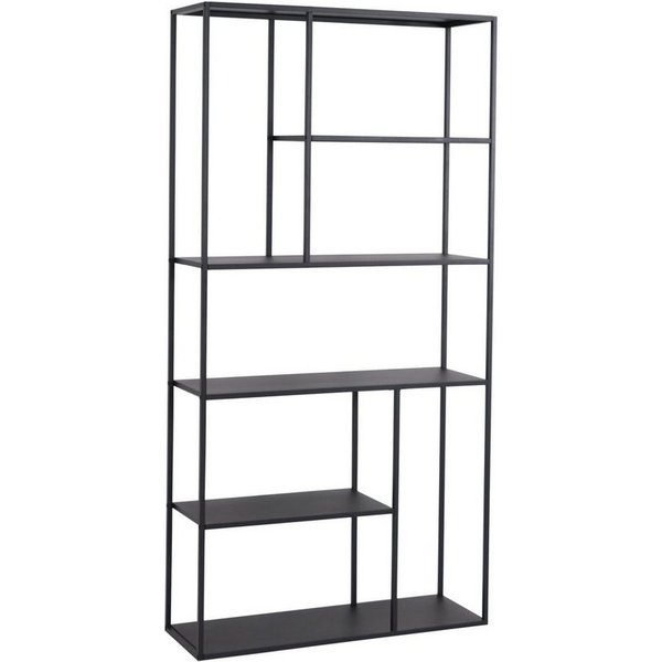 en.casa Standregal, »Vehmaa« mit 7 Fächern 90 x 30 x 188 cm Schwarz