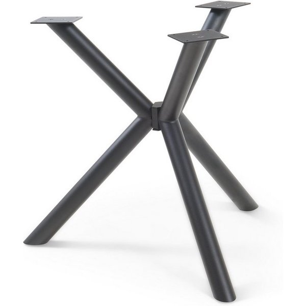 en.casa Tischgestell, »Viserinna« Stahl 94,5 x 94,5 x 73 cm Schwarz