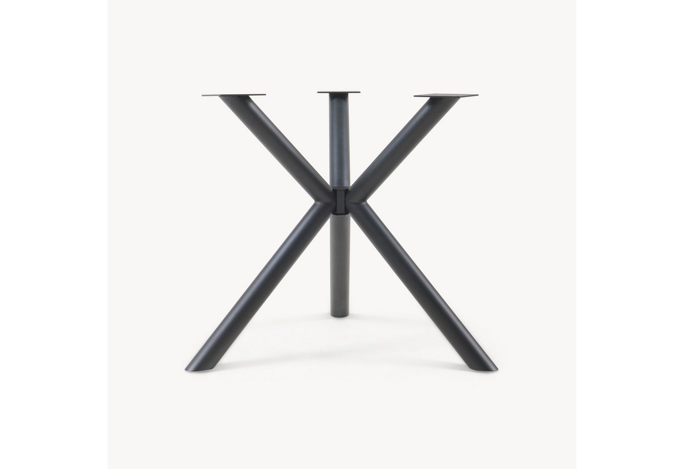 en.casa Tischgestell, »Viserinna« Stahl 94,5 x 94,5 x 73 cm Schwarz – Bild 3 von 5