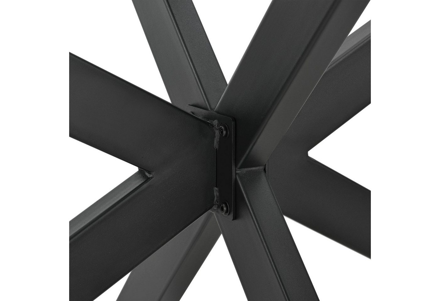 en.casa Tischgestell, »Oberau« Metall 150 x 78 x 71 cm Schwarz – Bild 5 von 5