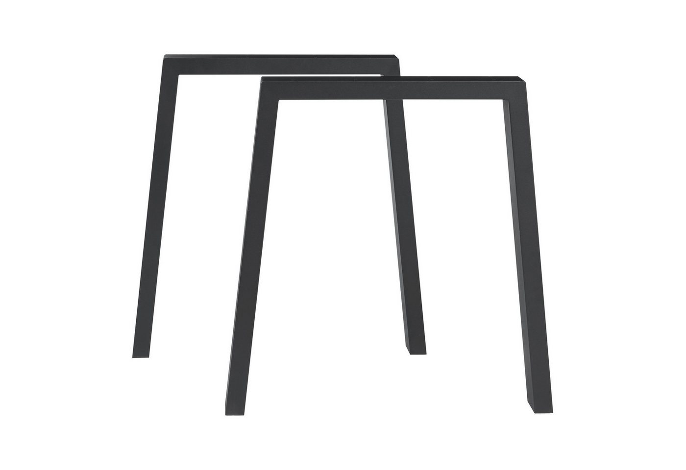 en.casa Tischgestell (2er Set), »Kraftisried« Stahl 72 x 70 cm Schwarz – Bild 2 von 5