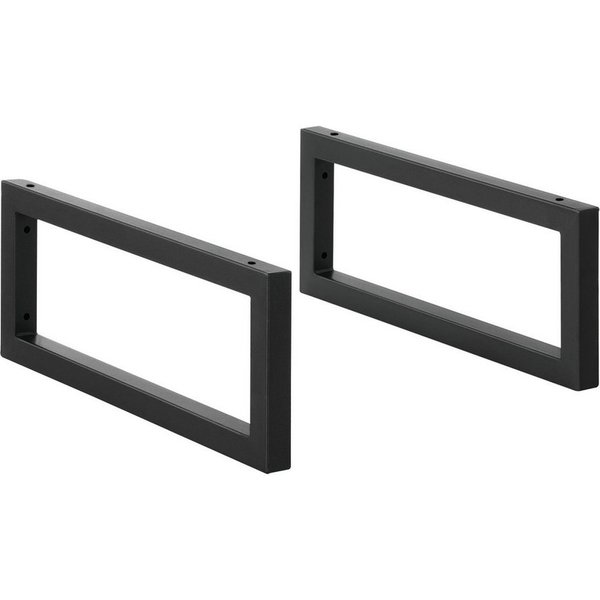 en.casa Tischgestell, Hamina Wandkonsole 2er Set 50 x 20 cm Schwarz