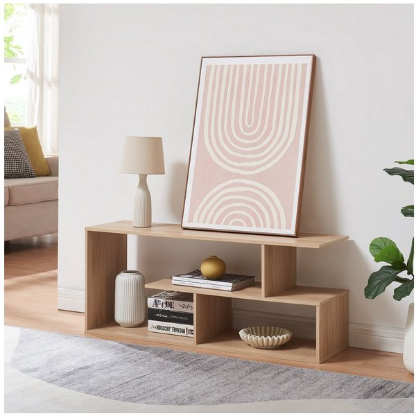 en.casa TV-Regal, »Anän« offen 100 x 30 x 42 cm Eicheoptik