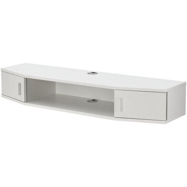 en.casa TV-Regal, »Tørring« mit 2 Türen 110x30x17,5 cm Weiß
