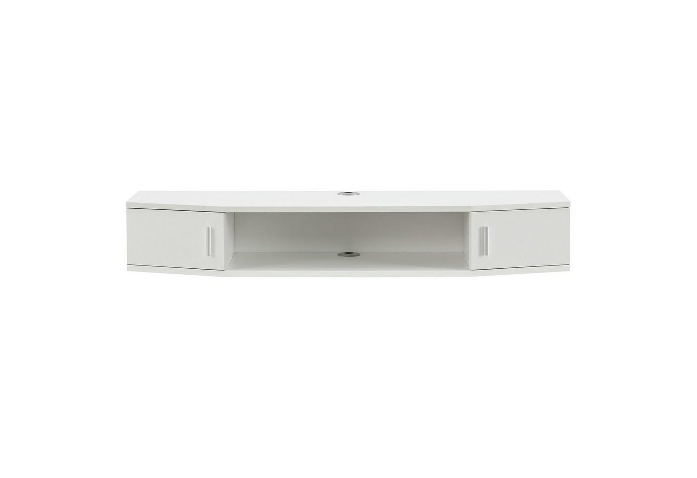 en.casa TV-Regal, »Tørring« mit 2 Türen 110x30x17,5 cm Weiß – Bild 5 von 5