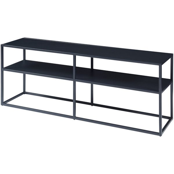 en.casa TV-Regal, »Solund« mit zwei Ablagen 120x30x46cm Schwarz Stahl