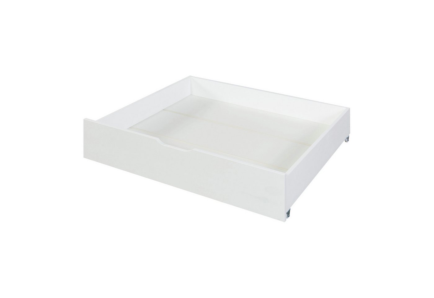 en.casa Unterbettkommode (Set, 2er Set), »Ydre« Bettkasten mit Rollen Holz 97,5 x 92 x 22 cm Weiß – Bild 4 von 5