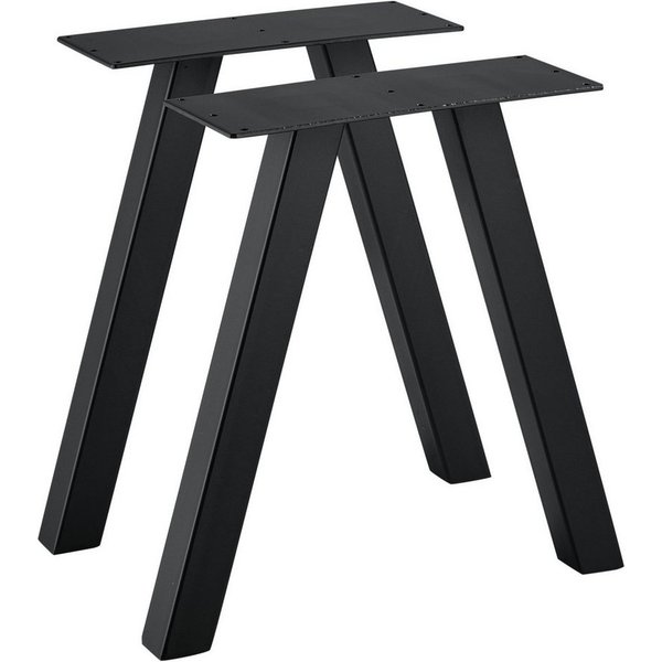 en.casa Untergestell, 2x Tischgestell Tischbeine »Makers« 40x12x40 schwarz