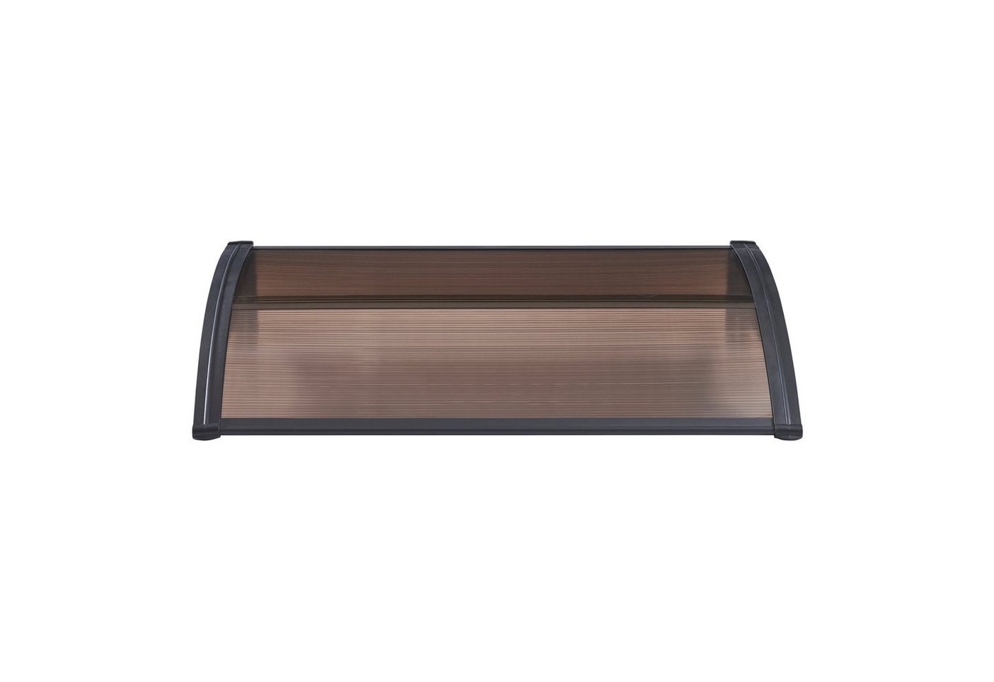 en.casa Vordach, »Mellerud« Überdachung 100 x 60 cm Schwarz/Braun – Bild 4 von 5