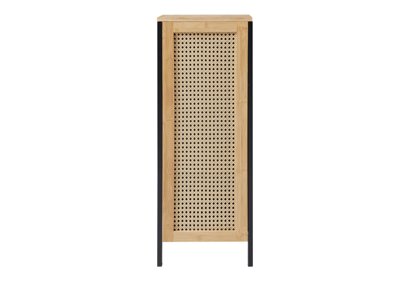 en.casa Wäschebox, »Tervola« 51 L 80x30x30 cm Schwarz / Bambus – Bild 5 von 5