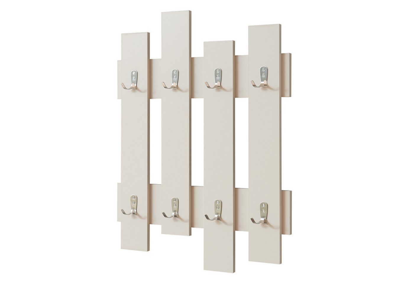 en.casa Wandgarderobe, »Raseborg« mit 16 Haken 60 x 80 cm Beige – Bild 4 von 5