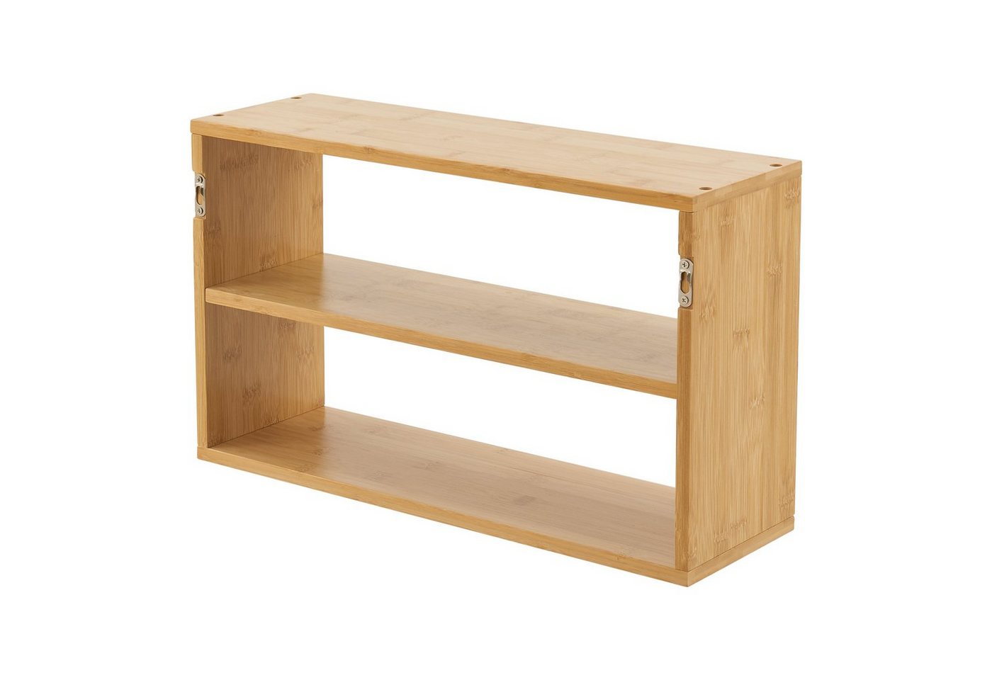 en.casa Wandregal, »Gol« mit 2 Ablagen 50x15x30 cm Bambus – Bild 5 von 5