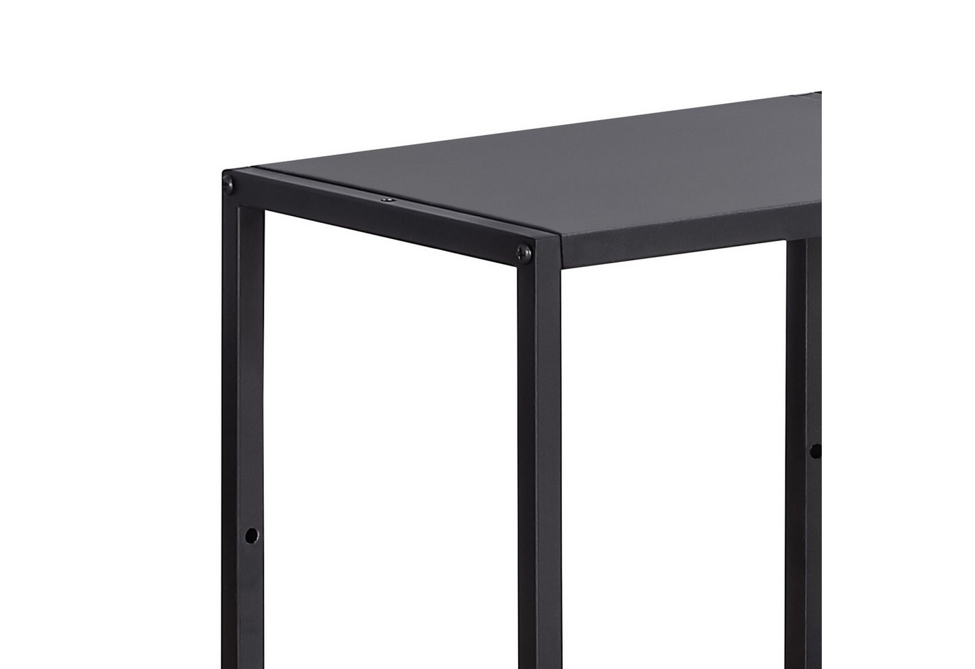 en.casa Wandregal, Set 3-tlg., »Nostened« quadratisch Stahl Schwarz – Bild 5 von 5