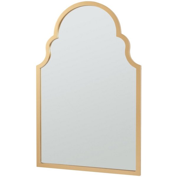 en.casa Wandspiegel, »Hämeenkyrö« mit Rahmen MDF 90 x 60 cm Goldfarben