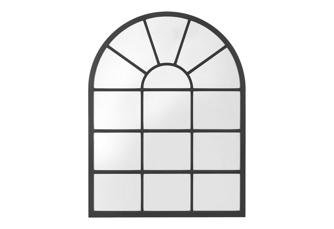 en.casa Wandspiegel, »Villalago« 80 x 60 cm Schwarz, matt – Bild 3 von 5