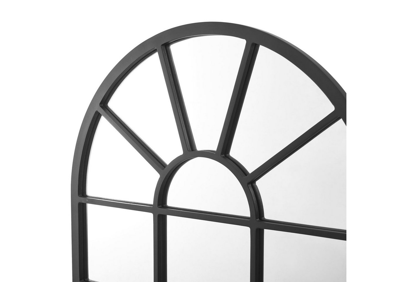 en.casa Wandspiegel, »Villalago« 80 x 60 cm Schwarz, matt – Bild 5 von 5