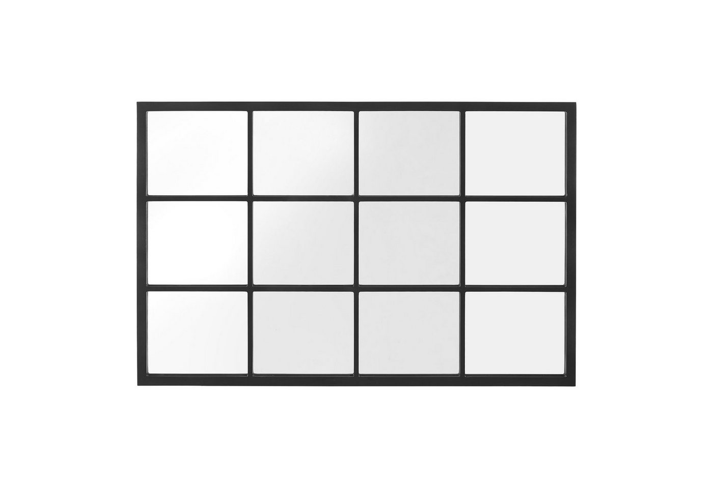 en.casa Wandspiegel, »Cupello« 90x60cm Rahmen Schwarz matt, Fensteroptik – Bild 5 von 5