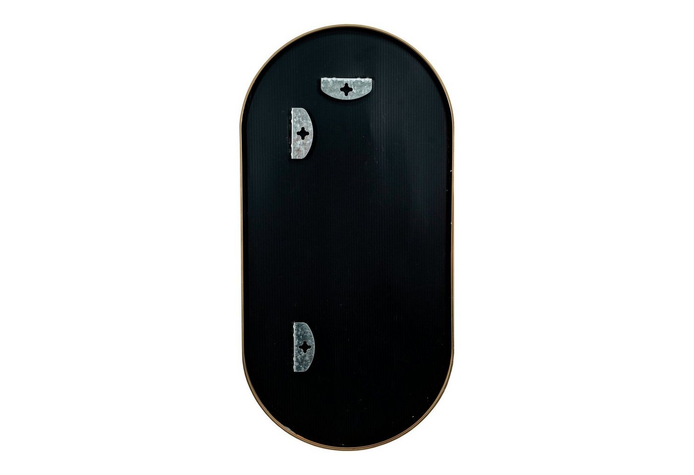 en.casa Wandspiegel, »Picciano« Spiegel mit Aluminiumrahmen oval 40x80 cm Gold – Bild 5 von 5