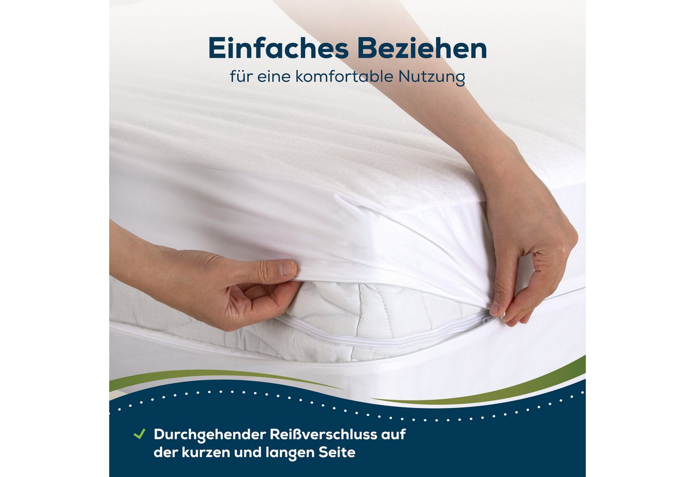 Encasing Matratzenbezug Rumdumbezug Matratzenschoner Sensalou, Wasserdicht, rundum schützend, ideal bei Inkontinenz – Bild 5 von 5