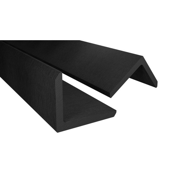 Endorphin Terrassendielen ® WPC Abschlussleisten 10er Set Anthrazit 110cm Winkelprofil 5,5 x 4,5, BxL: je 5.5x110.0 cm