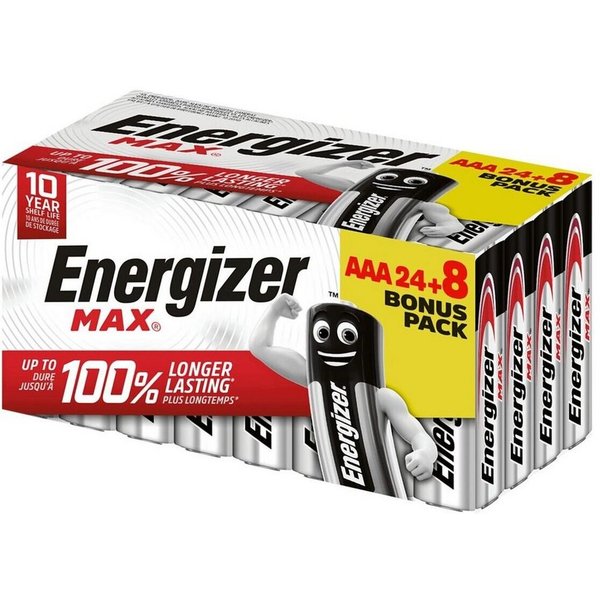 Energizer 24+8 Stück Max Micro / AAA Batterie, LR03