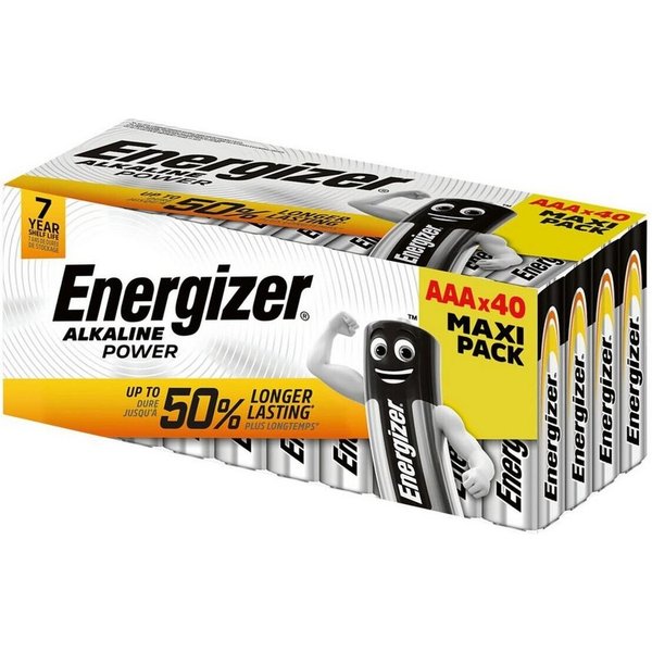 Energizer 40 Stück Alkaline Power Micor / AAA Batterie, LR03