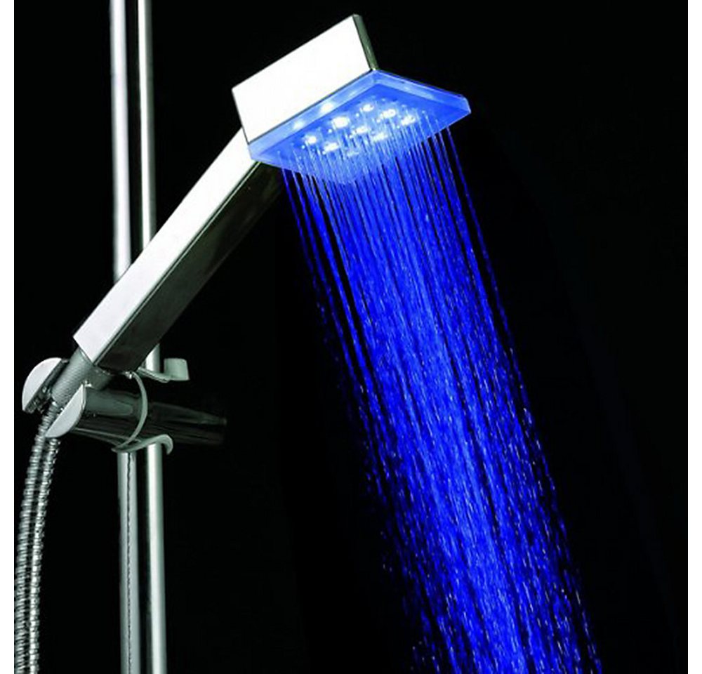 ENERGMiX Handbrause Duschkopf Farbwechsel Duschbrause Brausekopf mit mit Farbwechsel, Regenbrause mit Farbige LED Licht – Bild 2 von 5
