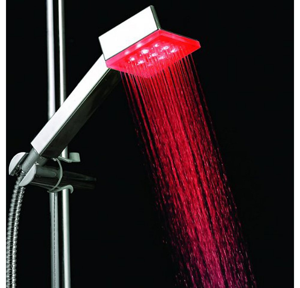 ENERGMiX Handbrause Duschkopf Farbwechsel Duschbrause Brausekopf mit mit Farbwechsel, Regenbrause mit Farbige LED Licht – Bild 3 von 5